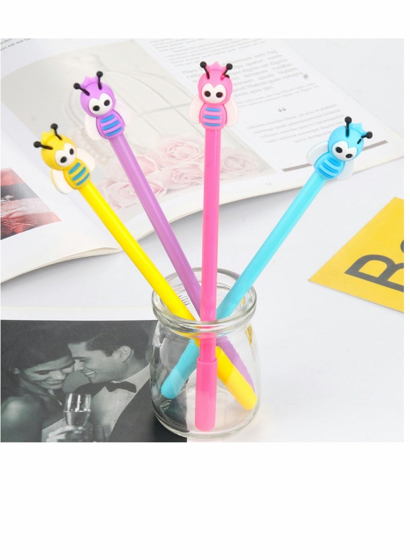 KASTWAVE Ballpoint Pens Cute Bees Gel Pens 12 Pcs Gift Cute Cartoon Pens Black Ink Signature Pens Great Party Supplies School Supplies Bee Party Favors Gifts Toys for Kids Women Coworkers Hostess Girlfriend - Image 1