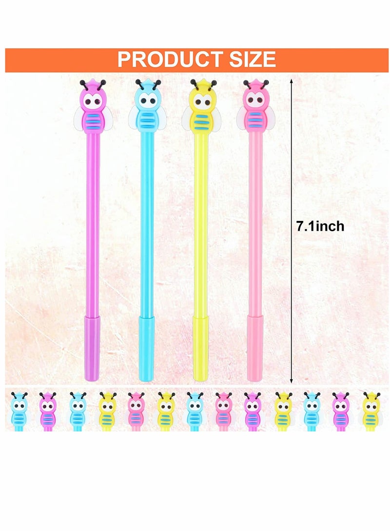 KASTWAVE Ballpoint Pens Cute Bees Gel Pens 12 Pcs Gift Cute Cartoon Pens Black Ink Signature Pens Great Party Supplies School Supplies Bee Party Favors Gifts Toys for Kids Women Coworkers Hostess Girlfriend - Image 2