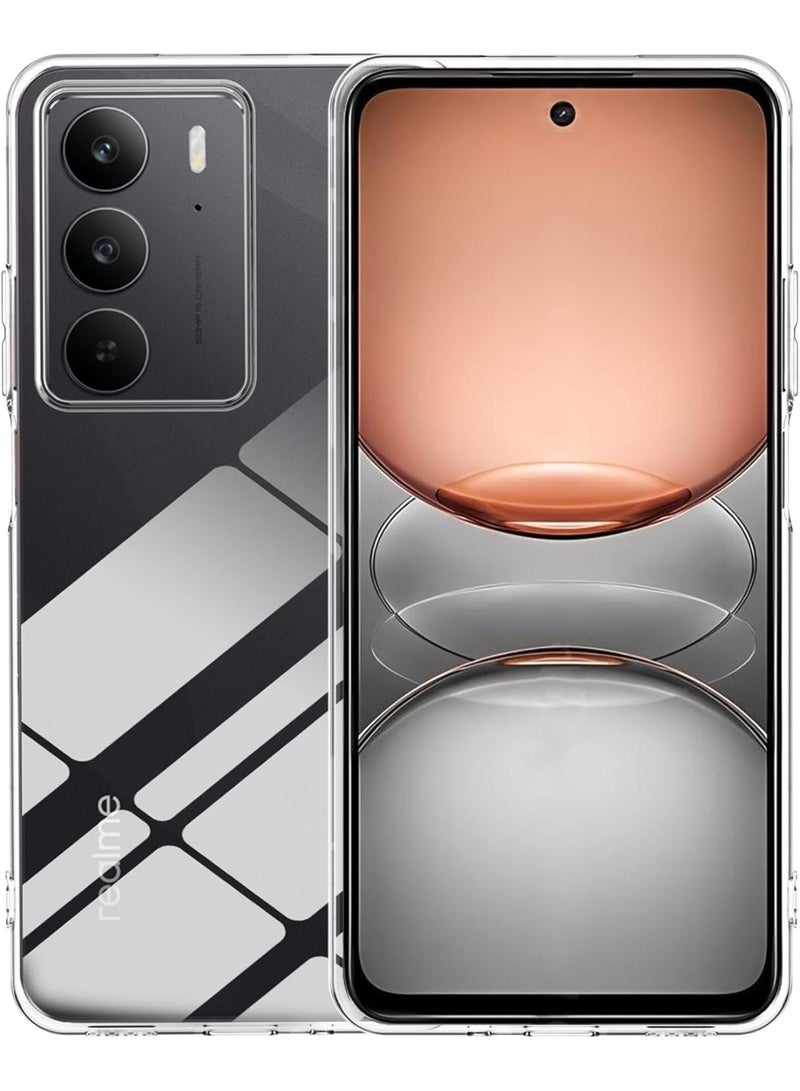 ليون ستور حافظه شفاف كريستالي متوافق مع هاتف Realme C75 4G، حماية للكاميرا، مقاوم للخدش، جراب واقٍ رفيع للغاية، جراب هاتف محمول شفاف ناعم من السيليكون TPU