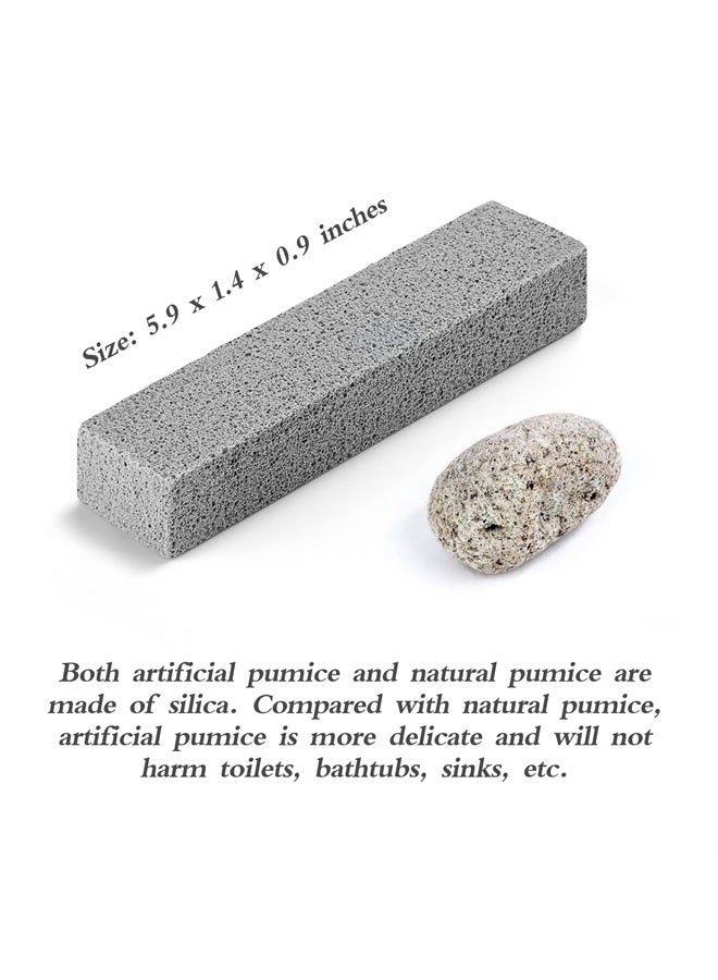 Lenicany 6Pack Pumice Stone for Toilet Cleaning Bowl Stick,Powerfully Cleans Hard Water Rings, Calcium Buildup & Stains, Suitable for Cleaning Toilet, Bathtubs, Kitchen Sink, Grill - Image 3
