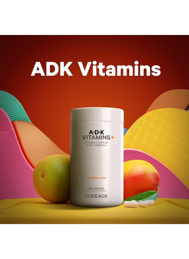 Codeage Codeage ADK Vitamins Supplement - Essential Vitamin A, D3 5000 IU, K1 & K2 (MK4 & MK7) - 6-Month Supply - 1 Capsule per Serving, Non-GMO, Gluten-Free - 2-Pack  - Image 5