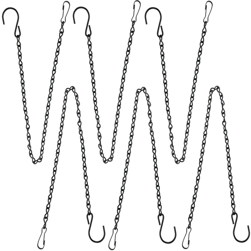 YINGFENG 6 Pack 197Inches Black Hanging Chains Garden Plant Hangers for Bird Feeders Billboards Chalkboards Planters Lanterns Wind Chimes and Decorative Ornaments - Image 2