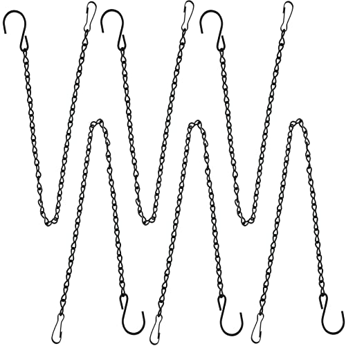 YINGFENG 6 Pack 197Inches Black Hanging Chains Garden Plant Hangers for Bird Feeders Billboards Chalkboards Planters Lanterns Wind Chimes and Decorative Ornaments - Image 1