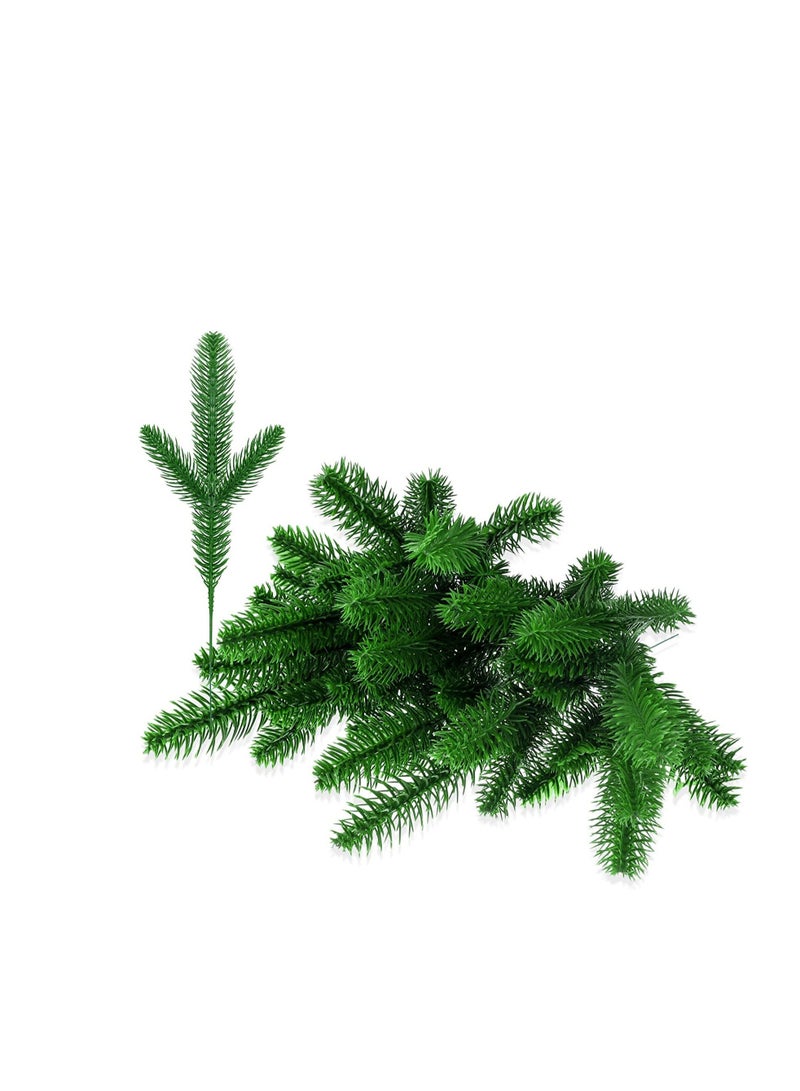 16 pcs Artificial Pine Needles,Green Leaves Needle Artificial Pine Branches Plastic Pine Leaves for festival Wreath Garland Decorations DIY Garland Wreaths - Image 1