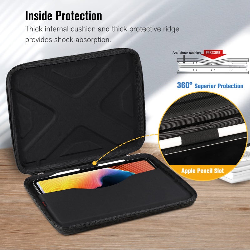 SITHON Hard Shell Tablet Sleeve Case for 2026 iPad Air 11-inch (M4/M3/M2) & iPad (A16) 11th 2025, 11 Inch Pro M5/M4, 10.9"/10.2" i-Pad 10/9th Gen, 10.9" i-Pad Air 5/4th, Tablet Carrying Sleeve - Image 3