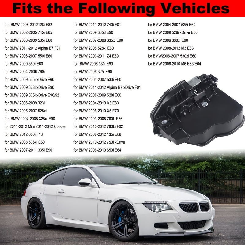 Front Left Driver Side Door Lock Actuator 51217202143 Compatible With BMW E60 E65 E70 E90 E92 128i 135i 228i 230i 320i 323i 328d 528i 740i Replaces 937 800 51217202143 51217167071 51217154621 51217167065 51217154619 51217036167 - Image 3