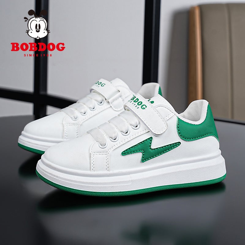 Pupil Boys' Board Shoes Children'S Shoes White Shoes Sports Babu Bean Shoes 2024 White Girls - Image 4