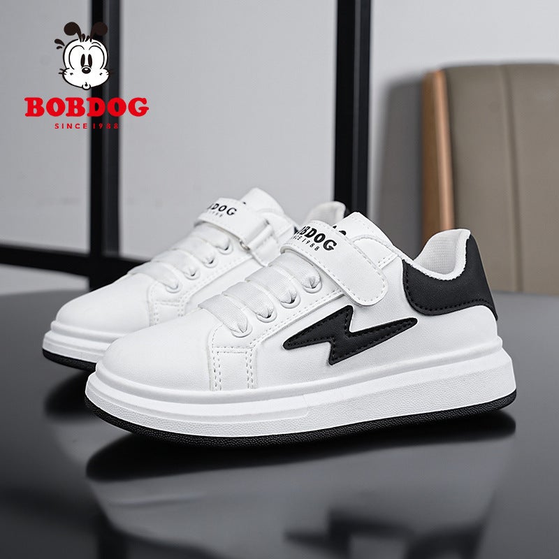 Pupil Boys' Board Shoes Children'S Shoes White Shoes Sports Babu Bean Shoes 2024 White Girls - Image 1