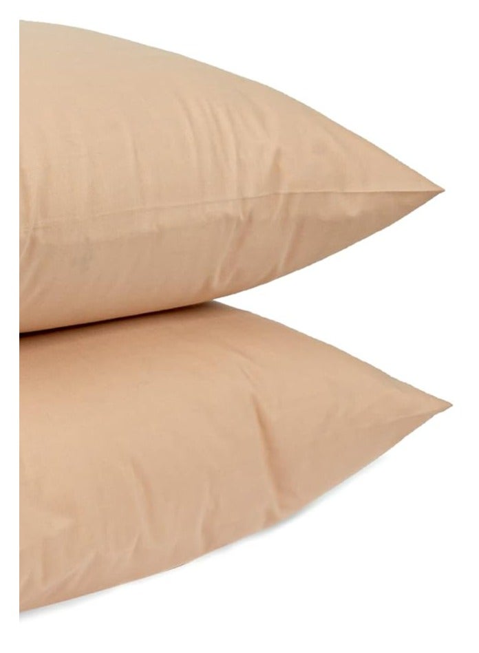 Linen and cotton pillow cover set, size 50*70 cm, beige  - Image 2