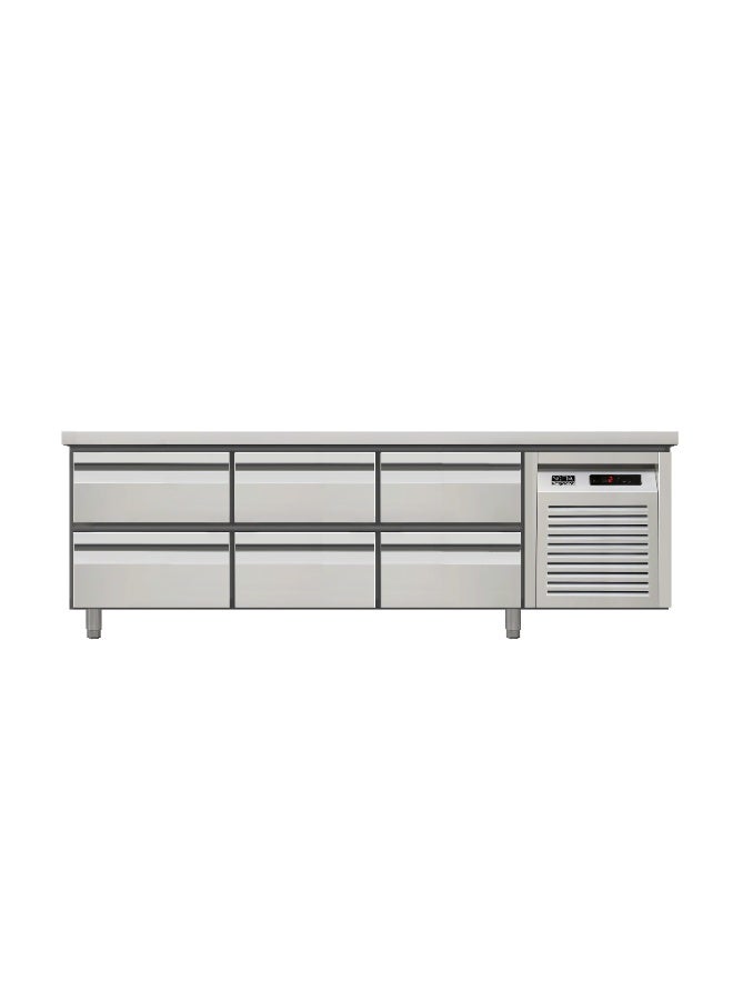 Sofia Refrigeration Commercial Refrigerator Table Top 6 Drawers Chiller - Image 2