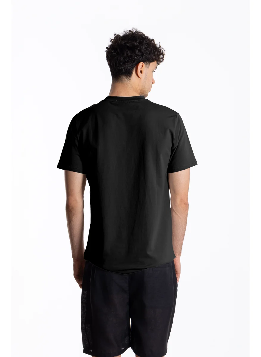 SHAPES COTTON BLEND PRINTED T-SHIRT