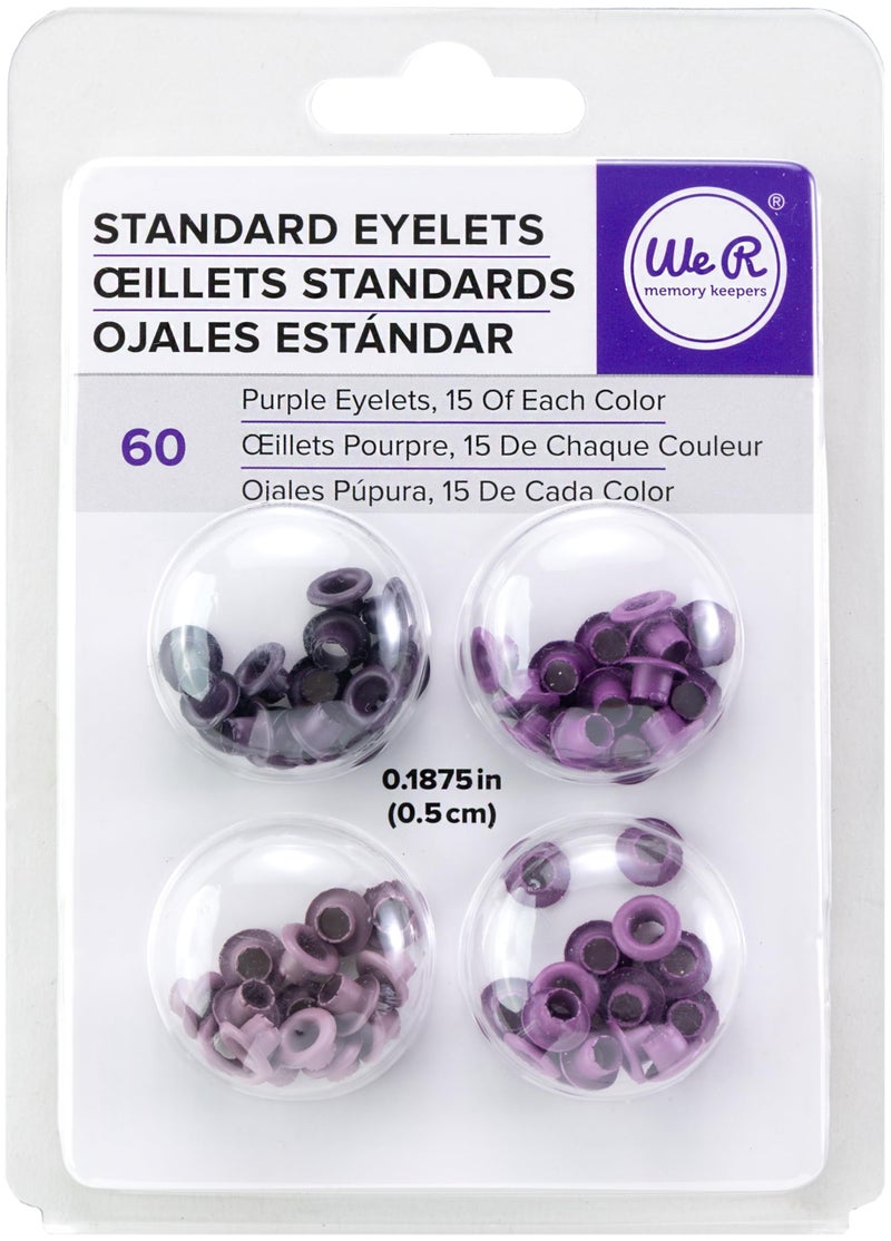 We R Memory Keepers We R Eyelets Standard 60/Pkg-Purple - Image 1