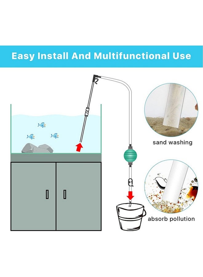 VAYINATO® Fish Tank Cleaner and Aquarium Water Changer Siphon with A Thinner Water Tubing. Perfect for Cleaning Small Fish Tanks, Gravel Vacuum for Aquarium (Green) by Petzlifeworld - Image 4