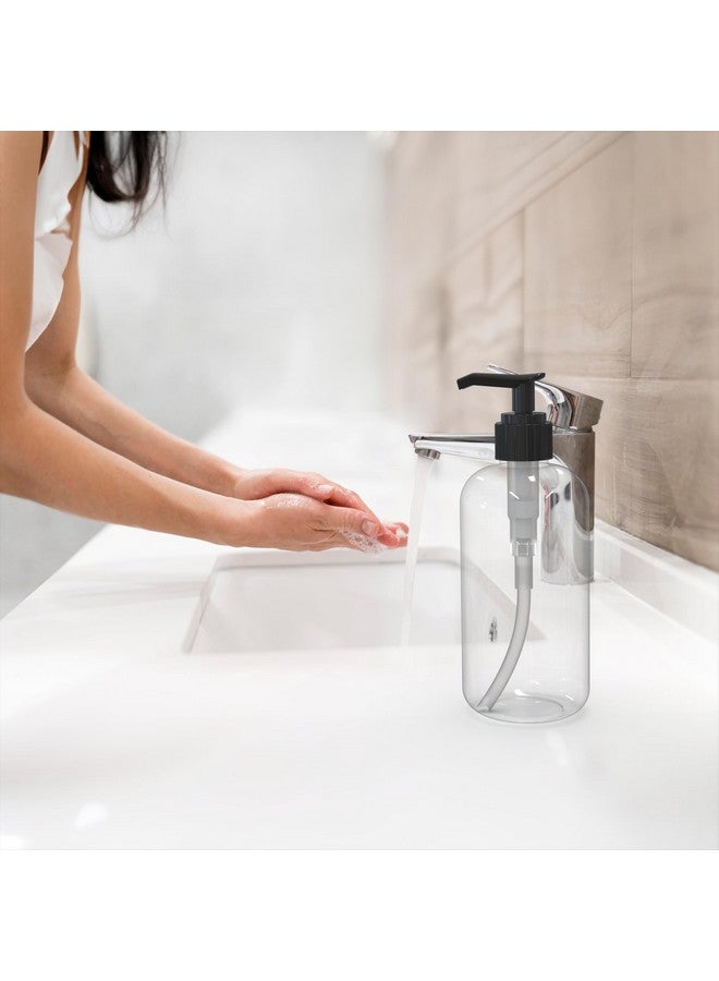 برايت فروم زجاجات مضخة لوشن فارغة سعة 8 أونصة، عبوات بلاستيكية قابلة لإعادة التعبئة، خالية من مادة BPA من Pete1، شفافة، رائعة للاستخدام مع الصابون والشامبو والمستحضرات وصابون الجسم السائل والكريمات وزيوت التدليك (عبوة من قطعتين، أسود) - Image 4