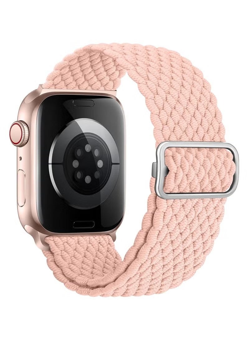 2Pcs Stretchy Solo Loop Compatible with Apple Watch Band 42mm 44mm 45m 46mm 49mm for Women Men,Sport Breathable Nylon Braided Wristband for iWatch Series 10 9 8 7 6 SE 5 4 3 Ultra 2 1 - Image 3