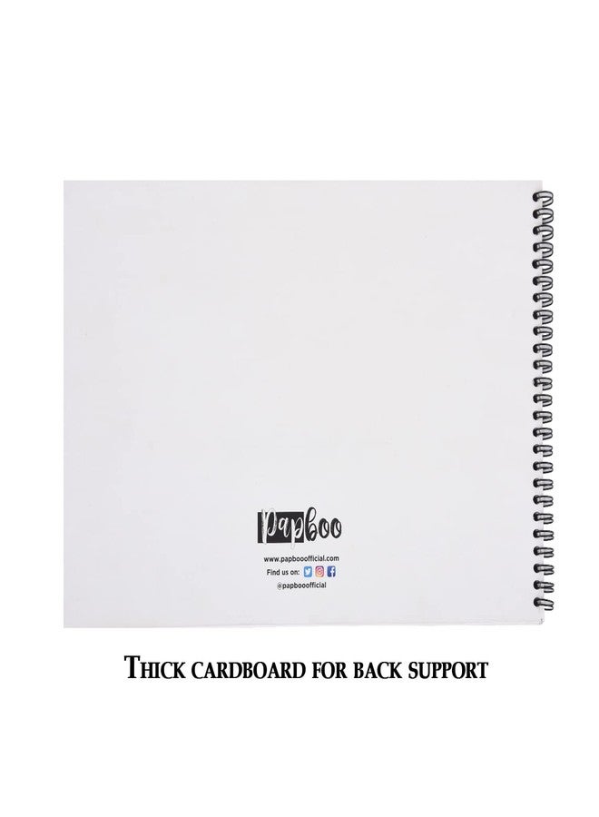 PAPBOO دفتر رسم Papboo A4 Shine Design Artist Sketch Book - دفتر رسم، مع دعامة خلفية - 140 جرامًا للمتر المربع - 50 صفحة - (غلاف غير لامع)… - Image 5