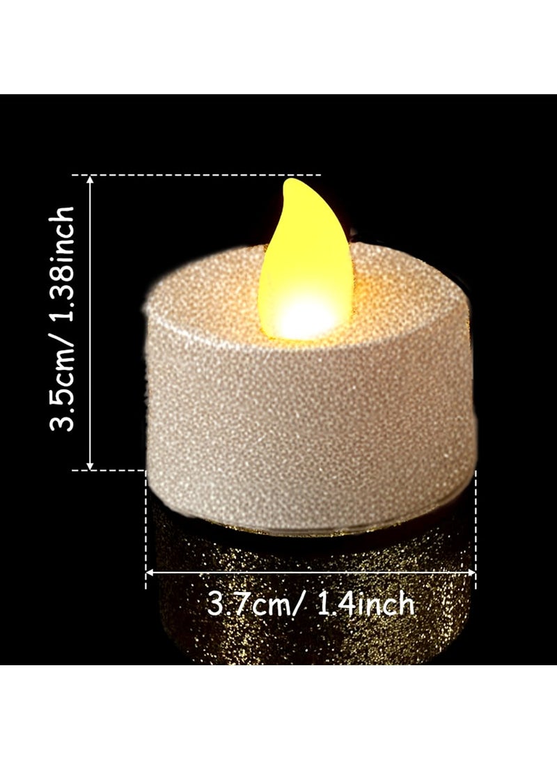 ZAYO LED Tealight Candles Battery Operated Flameless Tea Light Candles for  Home & Table Decoration, Diwali, Festival & Wedding Party Decor Lights, Silver - 6 Pieces Pack - Image 4