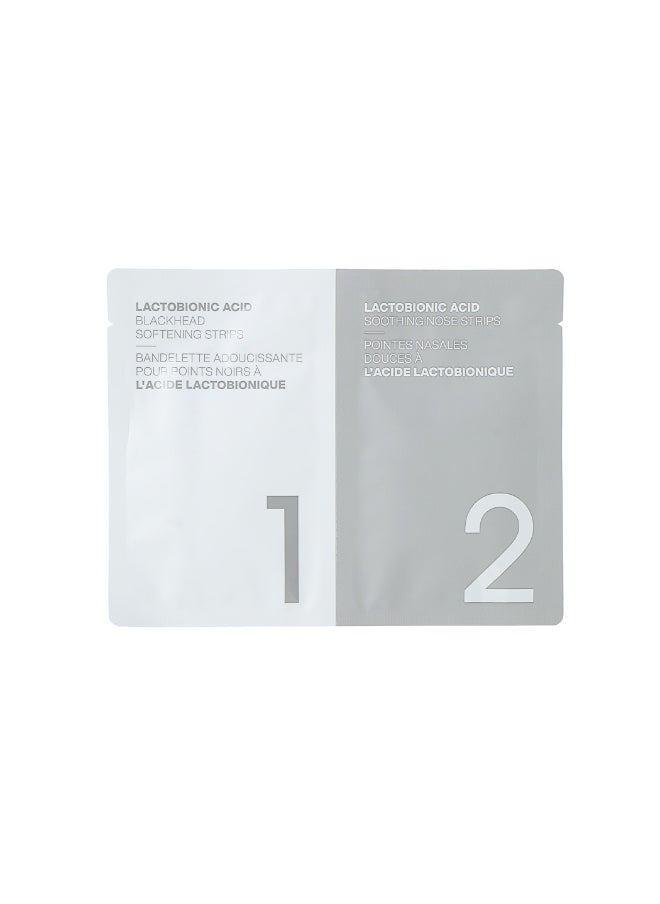 Miniso A blackhead remover set featuring lactobionic acid to gently exfoliate and unclog pores. 