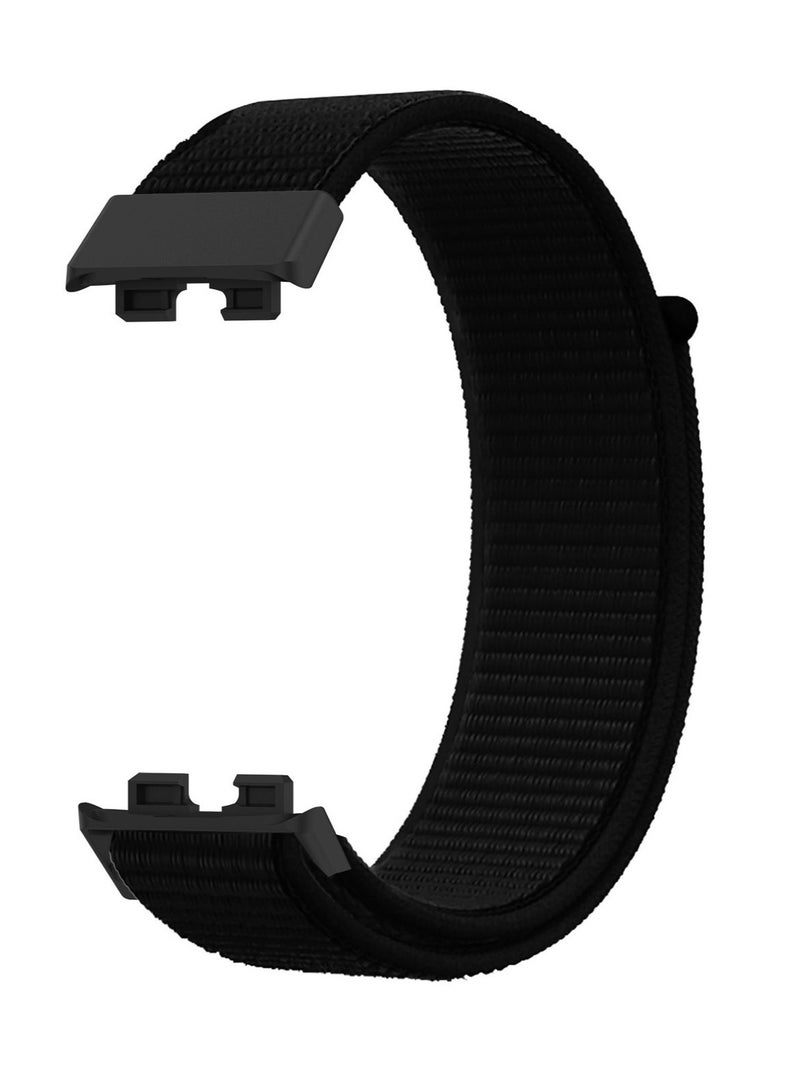 HablTech Nylon Strap Suitable for Huawei Band 8/9/10 Sports Watchband (Black) - Image 1