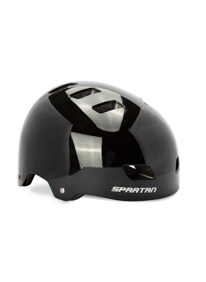 Spartan Mirage Kids Helmet – Adjustable Fit, Multi-Sport Protection, Ages 6–14 – Midnight Black - Image 1