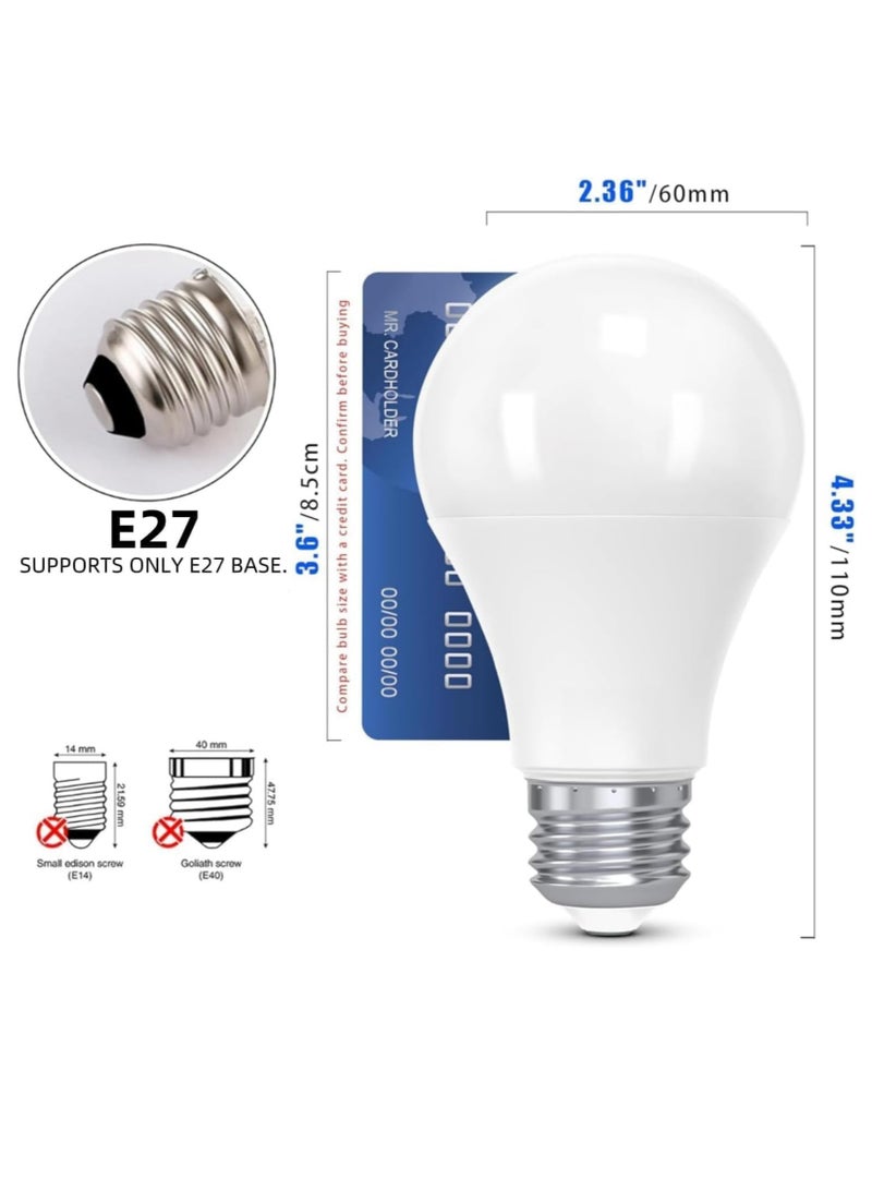 فيرست برو عبوة 5 مصابيح LED بقوة 12 واط E27 إضاءة أبيض بارد 6500 كلفن، موفرة للطاقة، 1080 لومن، قاعدة برغي قياسية للإضاءة الداخلية - Image 2