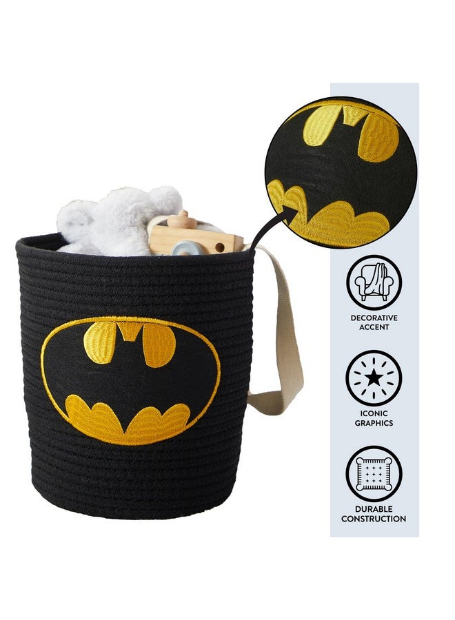 Idea Nuova سلة تخزين حبل باتمان من إيديا نوفا، 10" ارتفاع × 10" عرض، منظم زخرفي ووظيفي لغرفة الأطفال أو الحضانة - Image 3