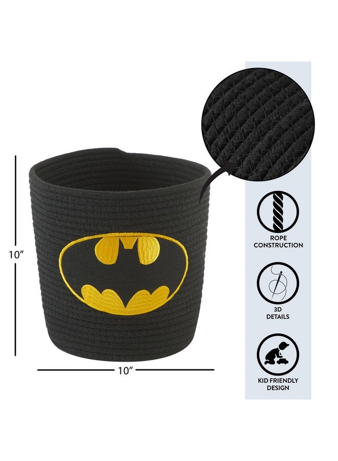 Idea Nuova سلة تخزين حبل باتمان من إيديا نوفا، 10" ارتفاع × 10" عرض، منظم زخرفي ووظيفي لغرفة الأطفال أو الحضانة - Image 2