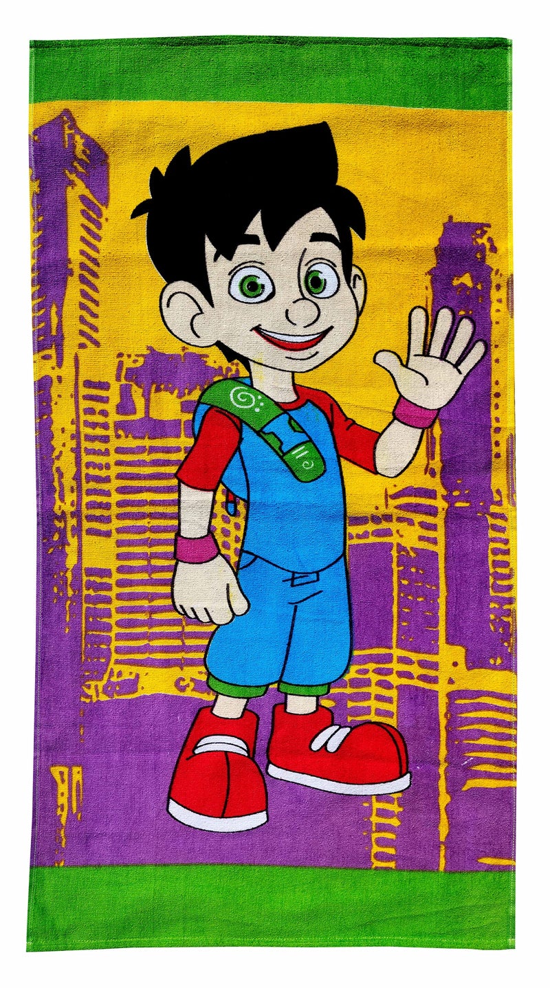 Mandhania Cotton Cartoon Printed Kids Bath Towels for Boys N Girls (Multicolour, Pack of 2) - Image 3