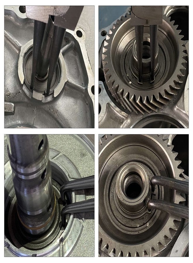 LEONTOOL 4 PCS Snap Ring Plier 13-Inch Heavy Duty Internal and External Circlip Pliers with Storage Pouch Straight Bent Jaw Tip Diameter 0.12" for Installing Removing Retaining Ring - Image 4