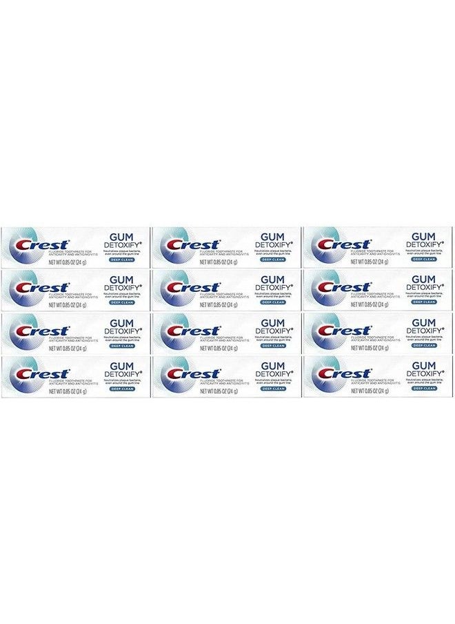 Crest - Gum Detoxify Toothpaste Deep Clean Travel Size 0.85 Oz (24G) Pack Of 12 - Image 1