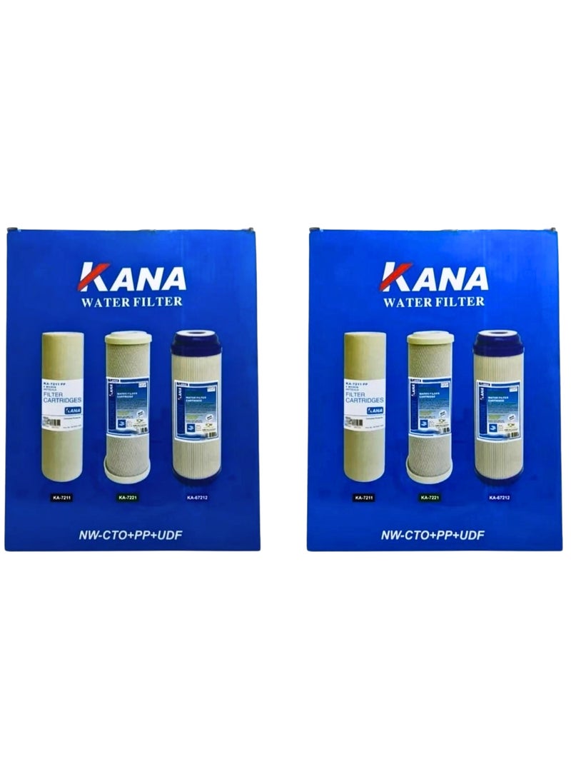 فلتر مياه كانا ذو 3 مراحل، فلتر مياه منزلي بالكامل، ترشيح مياه على 3 مراحل، مجموعات من مجموعات التصفية المسبقة البديلة ذات السعة العالية لسلسلة نظام تصفية المياه بالتناضح العكسي من سلسلة Essence، المرحلة 1 و2 و3 (2) - Image 2