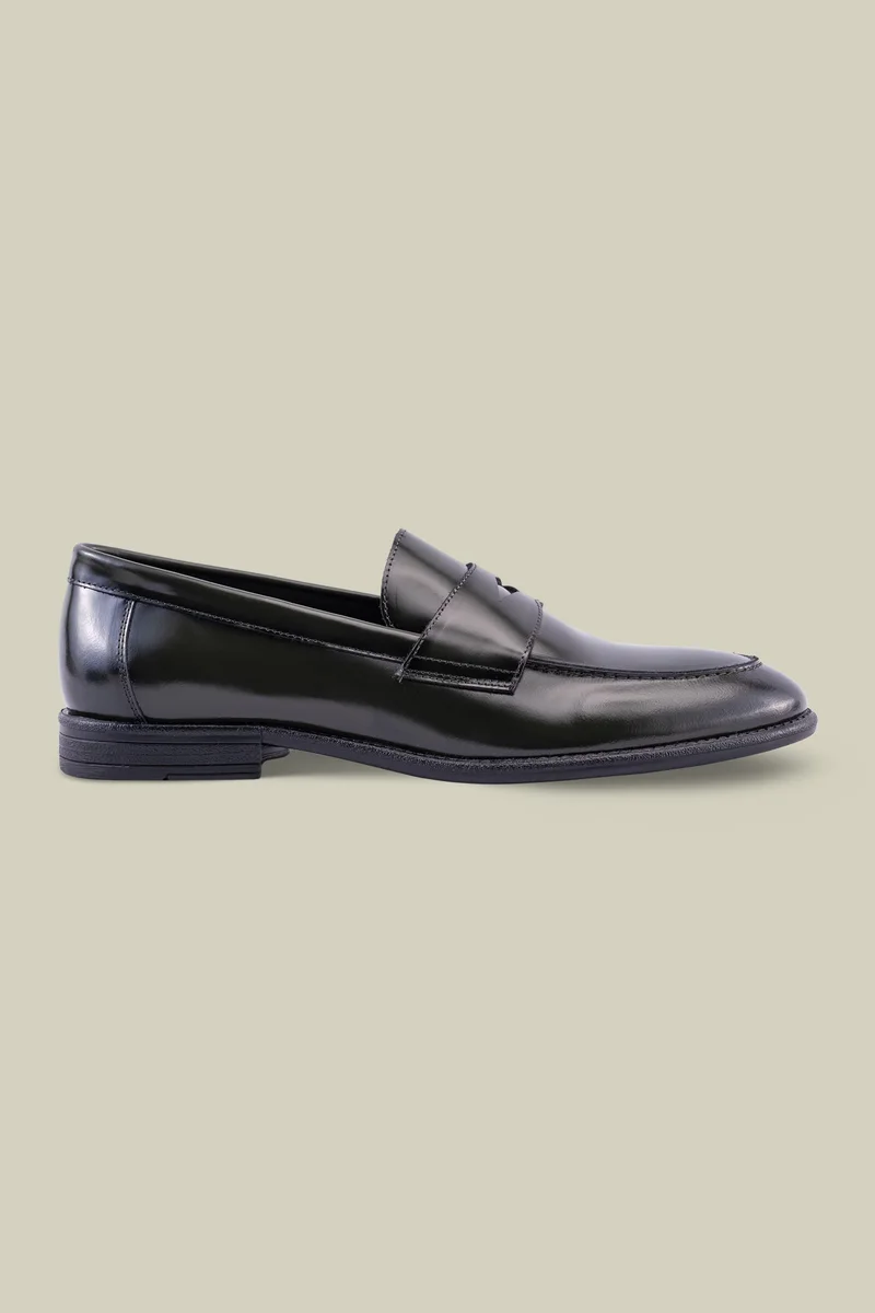دوبل غانغر Classic loafers in 100% abrasive leather - DK Green