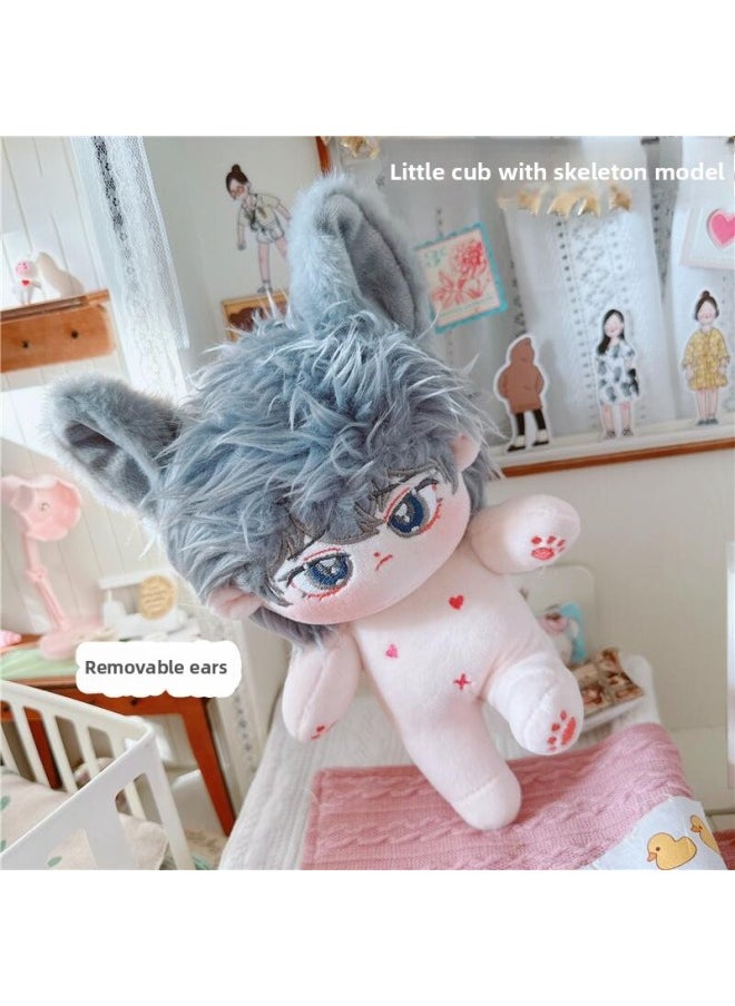 Generic - Cotton Doll 20cm Cm Baby Clothes Star Doll Naked Baby Normal Body Chubby Body Basketball T-Shirt Short Pants Cover-Specifications:20cm-Color:Skeleton Cubs - Image 1