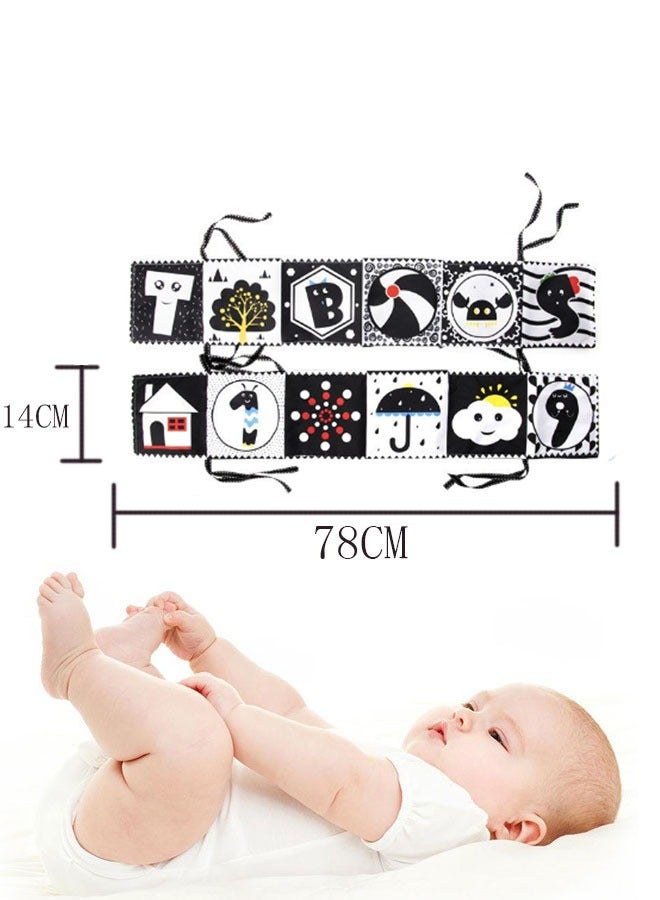 Baby Toys Cloth Newborn Book That Makes A Sound when Pressed Environmentally Friendly and Durable Black White  - Image 5