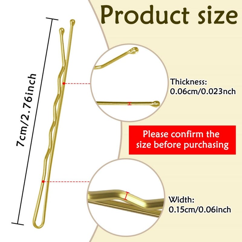 YINGFENG 220pcs Large Gold Bobby Pins for Women, 2.76 Inch Jumbo Hair Pins, Long Hair Clips Bulk with Box, Reusable Non Slip Hairpins Kit, Big Hair clips Great for Thick Hair - Image 2
