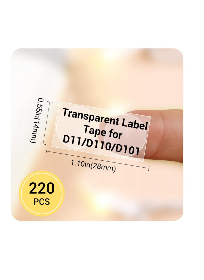 SYOSI - Round Labels Maker Tape, Adapted Label Print Paper Label Maker, Waterproof Sticker Labels, Address Labels Name File Folder, Food Cosmetic Office Home Kitchen D11 D110 D101 - Image 1