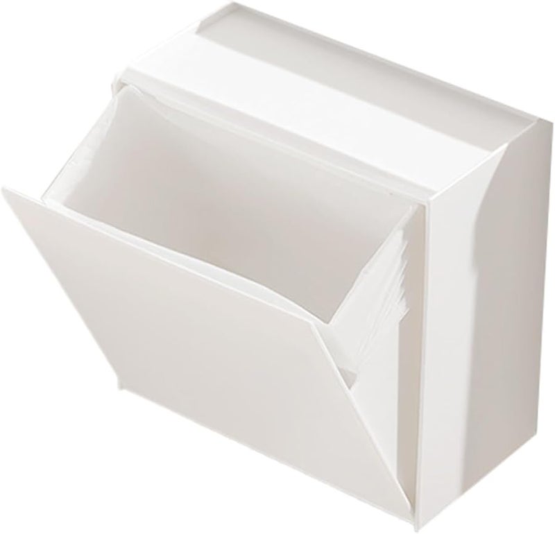 White Wall Mounted Storage Box Organizer For Bathroom Kitchen Bedroom Living Room - Image 1