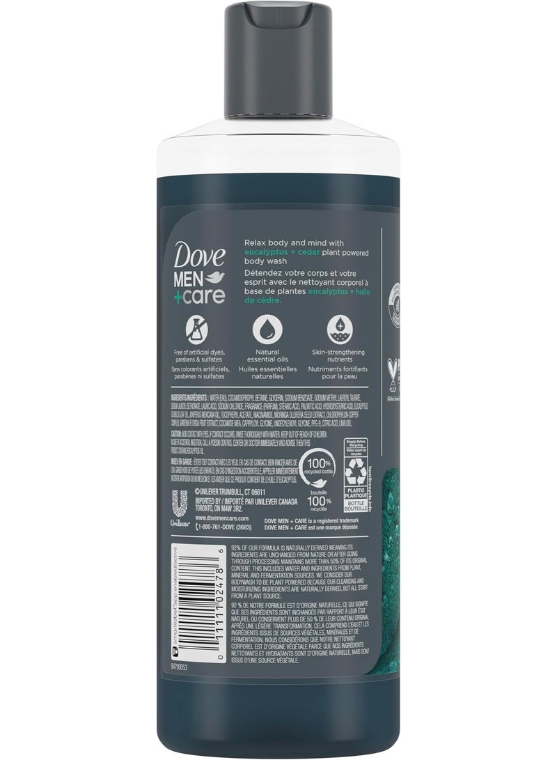 Dove MEN+CARE Body Wash, Relax, Eucalyptus and Cedar Oil, Contains Vitamin & Mineral Complex, 532ml - Image 2