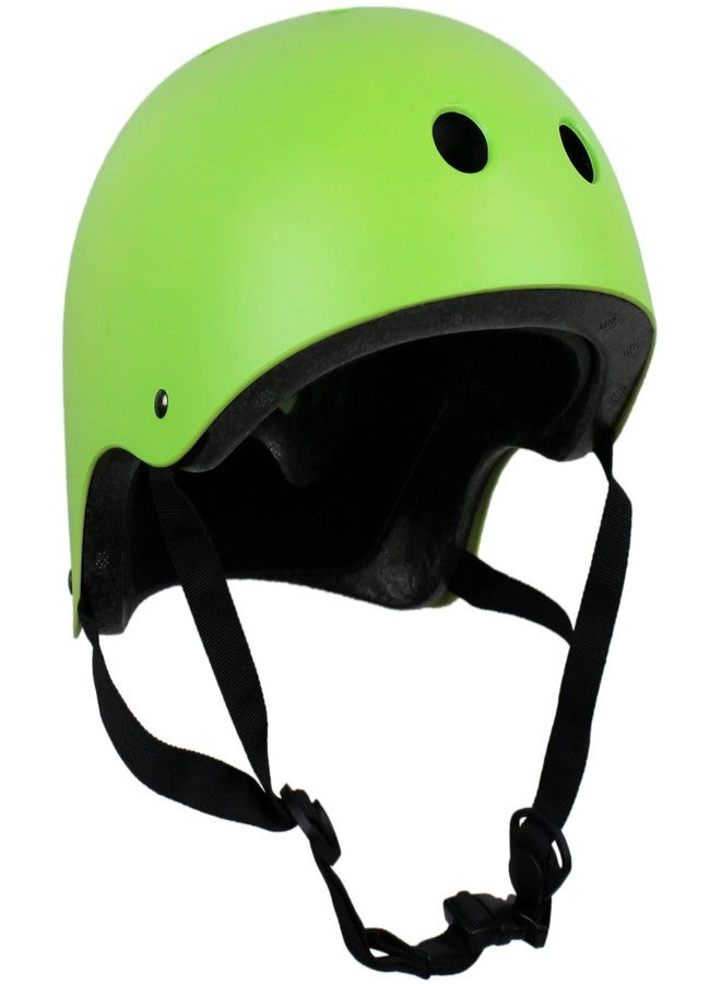 كراون خوذة تزلج Krown Neon Green Shell مع حزام أسود، مقاس واحد (KRHEL-NGBK) - Image 1
