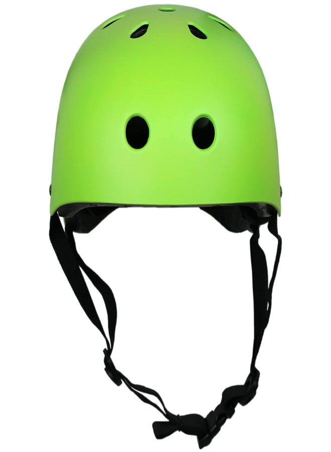 كراون خوذة تزلج Krown Neon Green Shell مع حزام أسود، مقاس واحد (KRHEL-NGBK) - Image 2