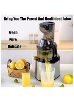 NNEWVANTE Stainless Steel Juicer Machines, Cold Press Juicer Machines With 3.2" Large Feed Chute, Slow Masticating Juice Extractor For Fruit And Vegetable, High Juice Yield Easy To Clean  - Image 2
