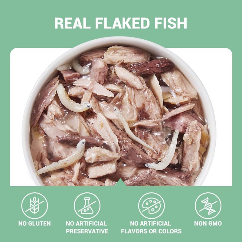 Schesir Tuna in Jelly with Whitebaits Adult Cat Wet Food - 85 gm Pouch | Natural Ingredients, Protein-Rich & Delicious Seafood Blend for Adult Cats (Pack of 30) - Image 4