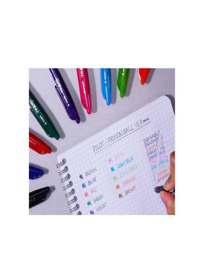 PILOT 6-Piece Frixion Erasable Ball Pen 0.7mm Tip Red Ink  - Image 3