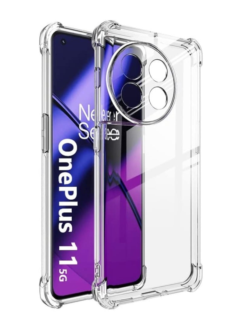 Case Compatible with OnePlus 11 5G Transparent Case Cover with Camera Protection Protective Shock Absorption Bumper soft Anti-Scratch  Transparent Case