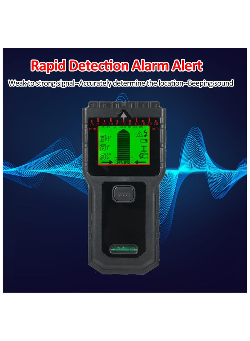Stud Finder Wall Scanner, 7 in 1 Multifunction Stud Detector Wall Detector with HD LCD Display and Audio Alarm with 5 Modes  2 Functions for Studs Wood Metal and AC Wires Detection - Image 2