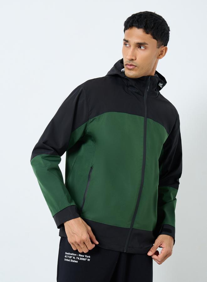 Styli Men Oversized Color Block Hooded Jacket - Image 3