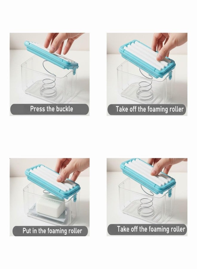 Houspace 2-in-1 Portable Laundry Soap Roller Box | Manual Cloth Washing Soap Dispenser with Lid | Easy Washing Roller Case for Home, Travel & Hostel Use | Durable Plastic Laundry Tool - Image 4