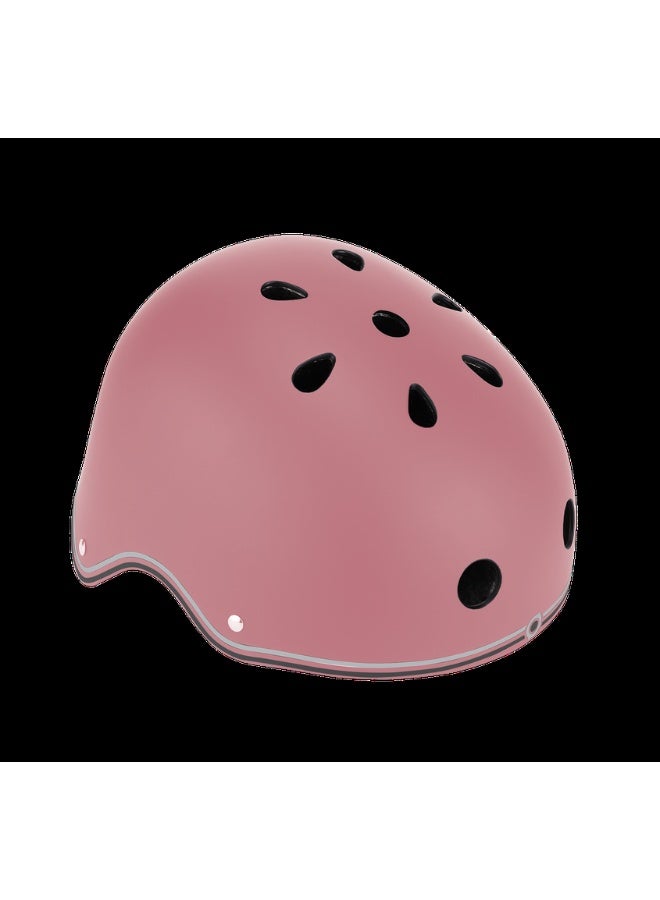 GLOBBER Kids Helmet with LED Lights XS/S (48-53cm) – Adjustable Protective Helmet – Deep Pastel Pink - Image 2