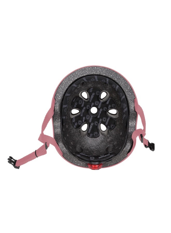 GLOBBER Kids Helmet with LED Lights XS/S (48-53cm) – Adjustable Protective Helmet – Deep Pastel Pink - Image 4