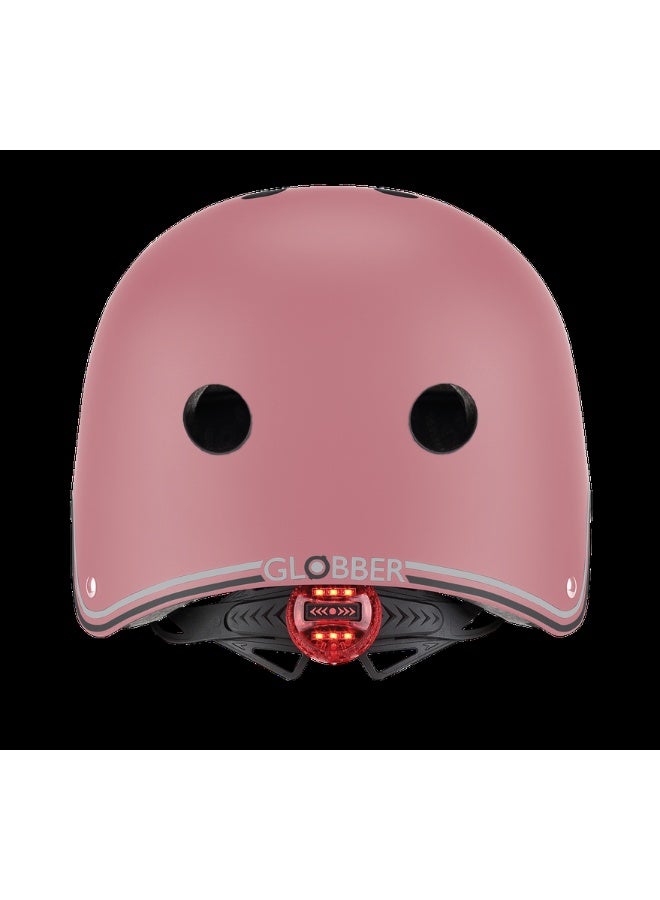 GLOBBER Kids Helmet with LED Lights XS/S (48-53cm) – Adjustable Protective Helmet – Deep Pastel Pink - Image 5